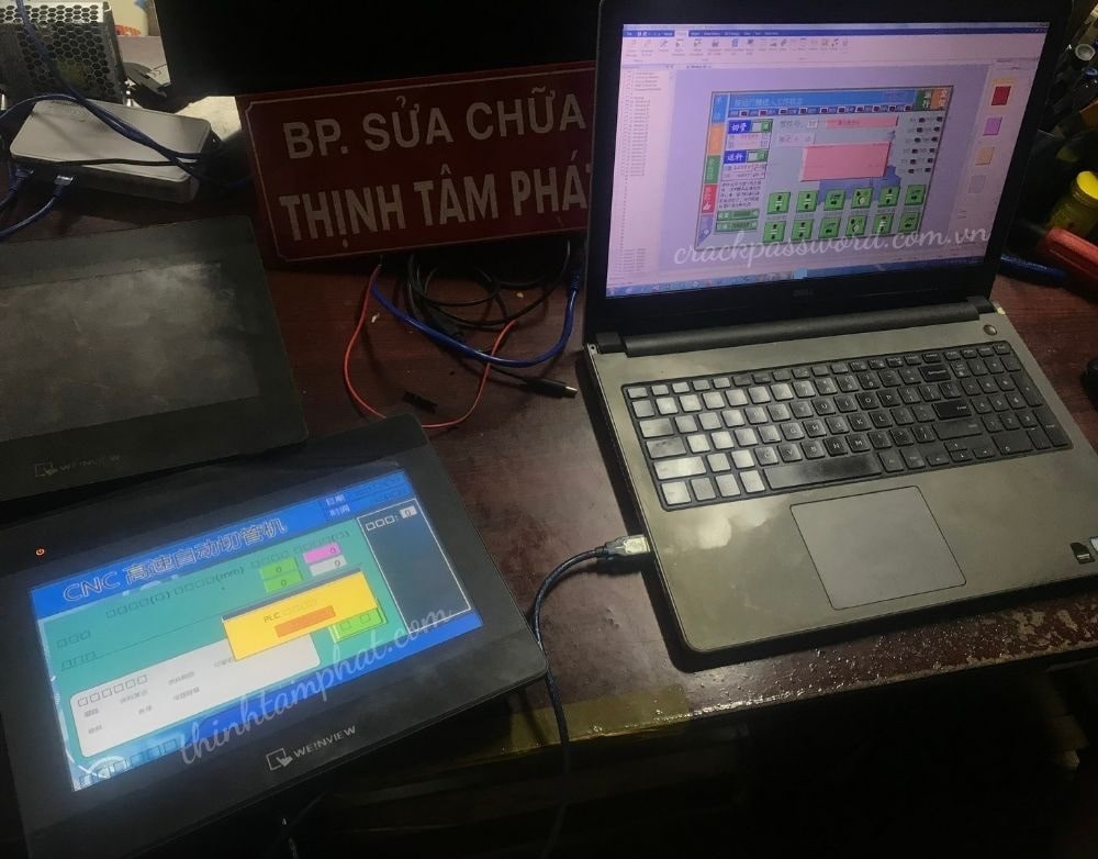Unlock HMI Weinview MT6103iP và upload chương trình HMI Weinview
